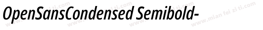 OpenSansCondensed Semibold字体转换